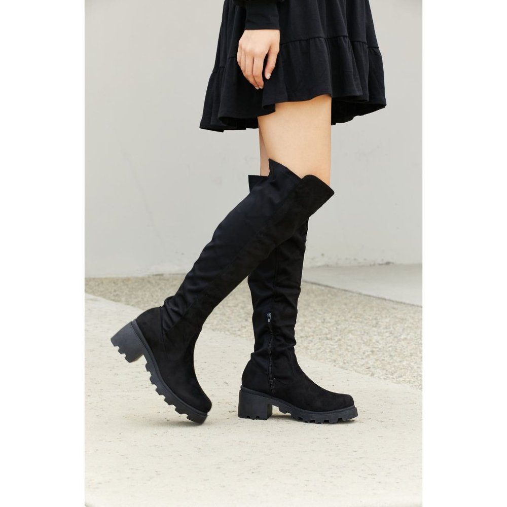 Spell On You Lug Sole Over-The-Knee Boots